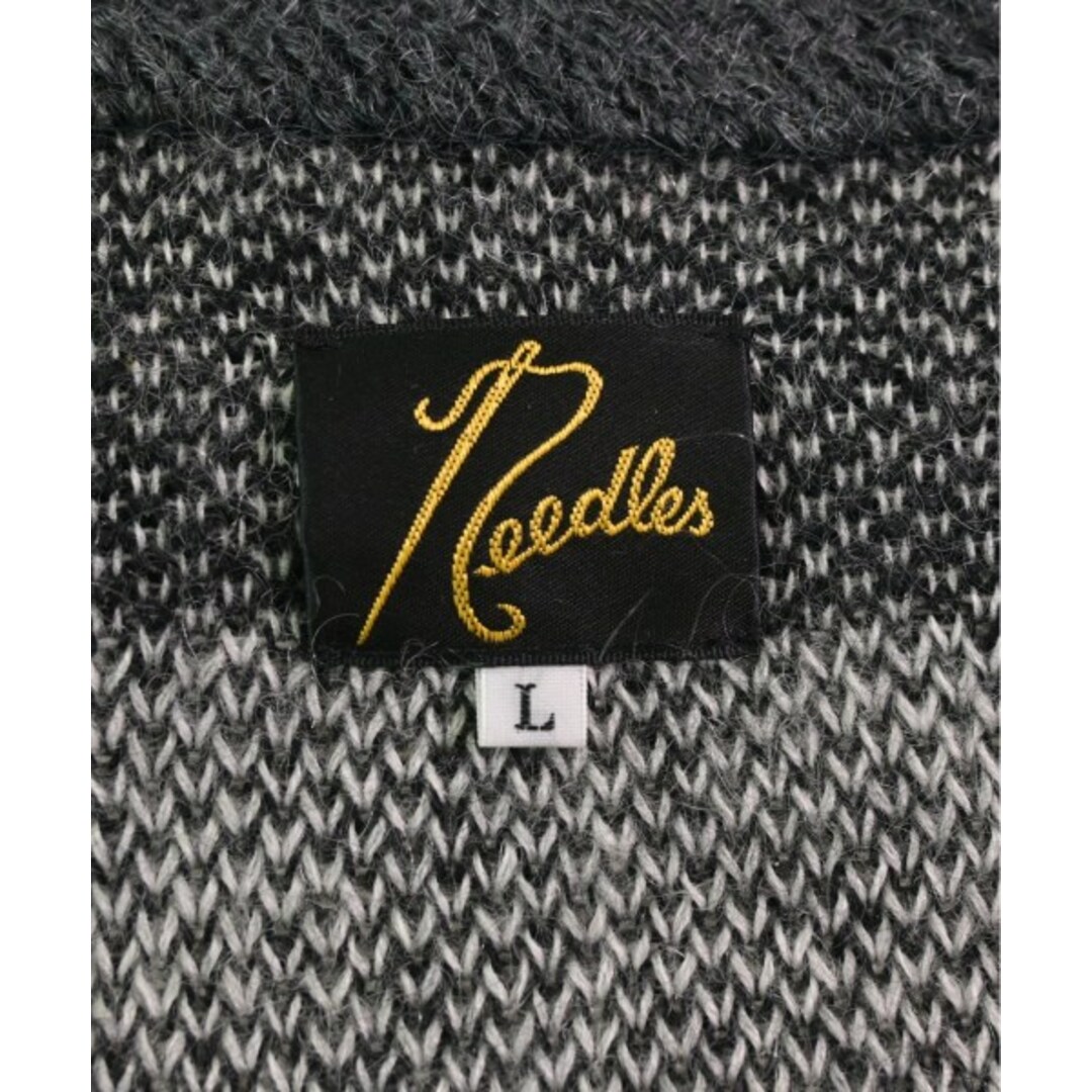 Needles(ニードルス)のNeedles ニードルス カーディガン L グレーxピンクx黄等(総柄) 【古着】【中古】 メンズのトップス(カーディガン)の商品写真