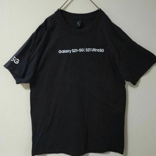 SOMETHING - 企業ロゴサムシング TシャツBEEFY Hanes Galaxy 5G 半袖