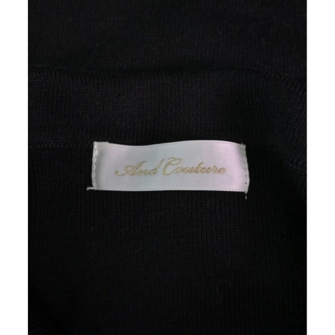 And Couture(アンドクチュール)のAnd Couture アンドクチュール カーディガン 38(M位) 黒 【古着】【中古】 レディースのトップス(カーディガン)の商品写真