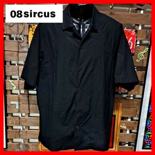 ゼロエイトサーカス(08sircus)の定価2.8万　ゼロエイトサーカス　長袖シャツ　ブラック　5 L　黒(シャツ)