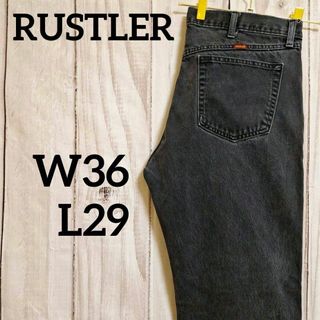 ラングラー(Wrangler)の【希少】ラスラーブラックデニムストレートシルエットW36L29（1019）(デニム/ジーンズ)