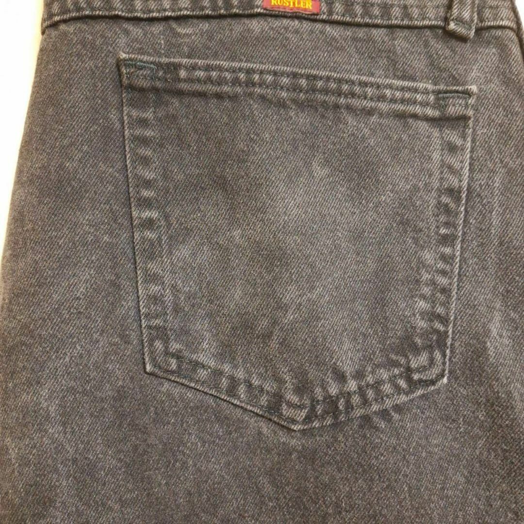 Wrangler(ラングラー)の【希少】ラスラーブラックデニムテーパードストレートW38メキシコ製（1018） メンズのパンツ(デニム/ジーンズ)の商品写真