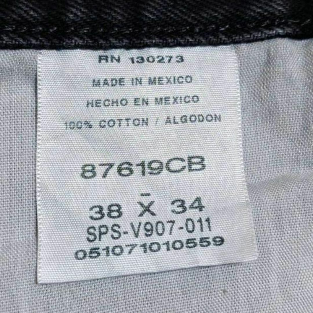 Wrangler(ラングラー)の【希少】ラスラーブラックデニムテーパードストレートW38メキシコ製（1017） メンズのパンツ(デニム/ジーンズ)の商品写真