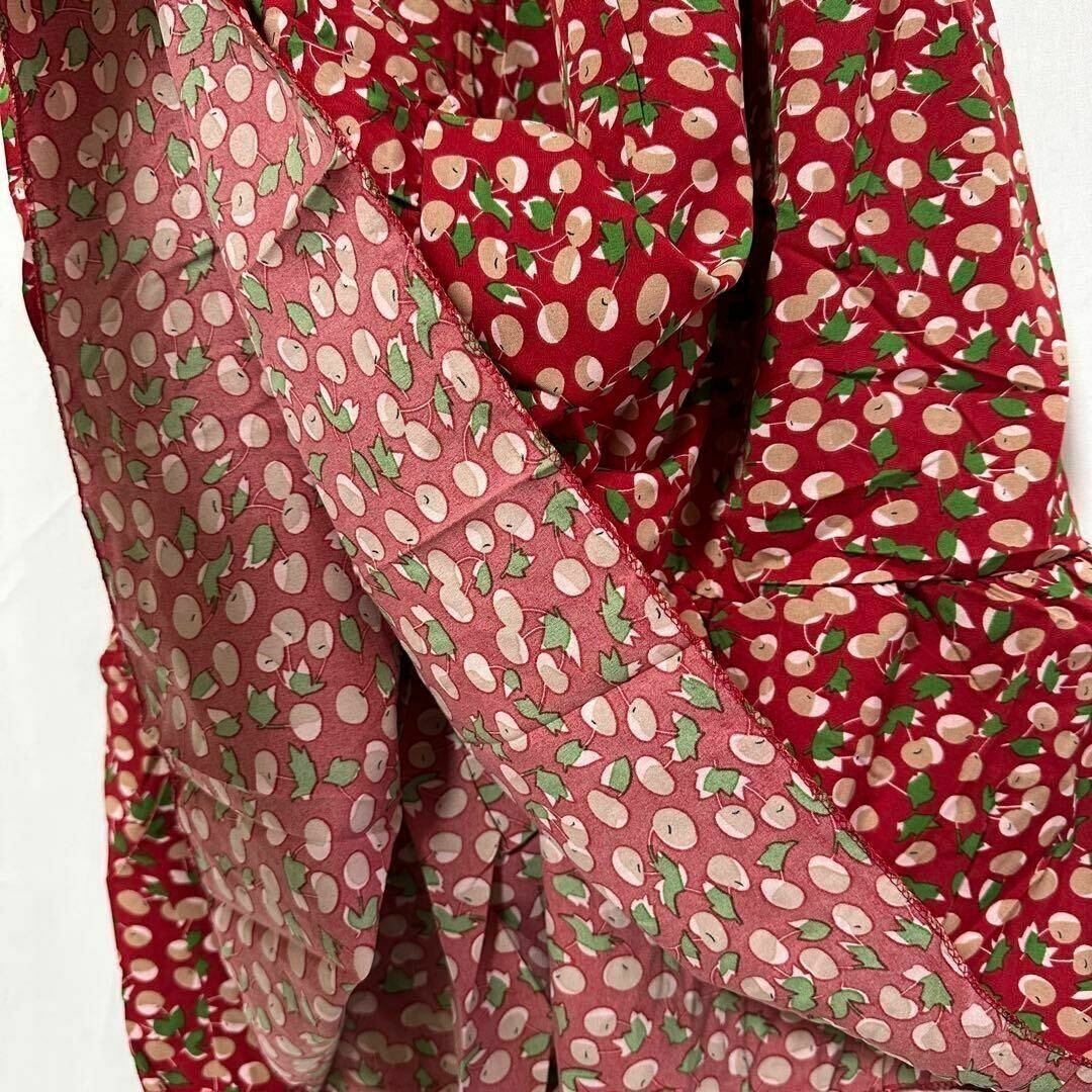 花柄 フレアワンピース シフォン ロングワンピース レトロ 半袖  レディースのワンピース(ロングワンピース/マキシワンピース)の商品写真