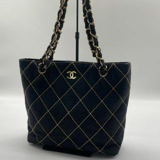 シャネル(CHANEL)の希少一点物✨　CHANEL シャネル　チェーントートバッグ　ワイルドステッチ(トートバッグ)