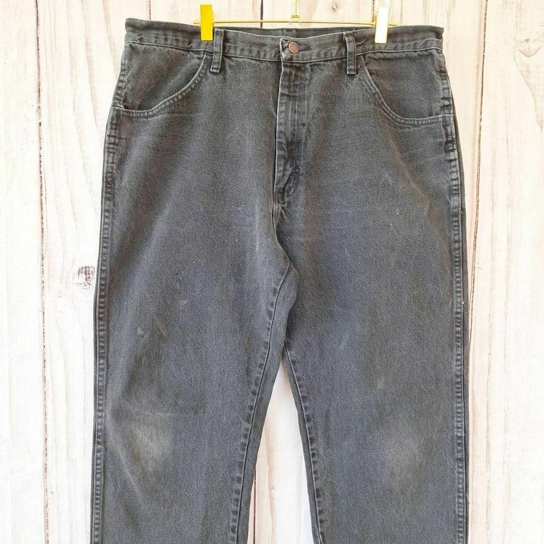 Wrangler(ラングラー)の【希少】ラスラーブラックデニムパンツメキシコ製ジーンズW38L32（1013） メンズのパンツ(デニム/ジーンズ)の商品写真