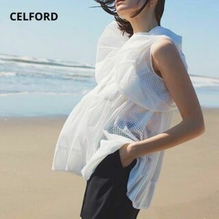 セルフォード(CELFORD)の最終価格★セルフォード★CELFORD★ブロックチェックレースブラウス★(シャツ/ブラウス(半袖/袖なし))