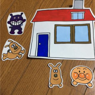 山小屋1軒　アンパンマンバージョン　ラミネートマグネットなし(その他)