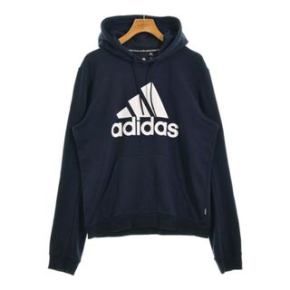 アディダス(adidas)のadidas アディダス パーカー O(XL位) 紺 【古着】【中古】(パーカー)