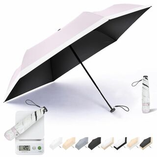 【色: ピンク*ホワイト】Vallein 折りたたみ傘 超軽量120g カーポン(その他)