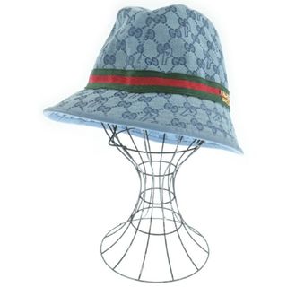 グッチ(Gucci)のGUCCI グッチ ハット M 青系x緑x赤(総柄) 【古着】【中古】(ハット)