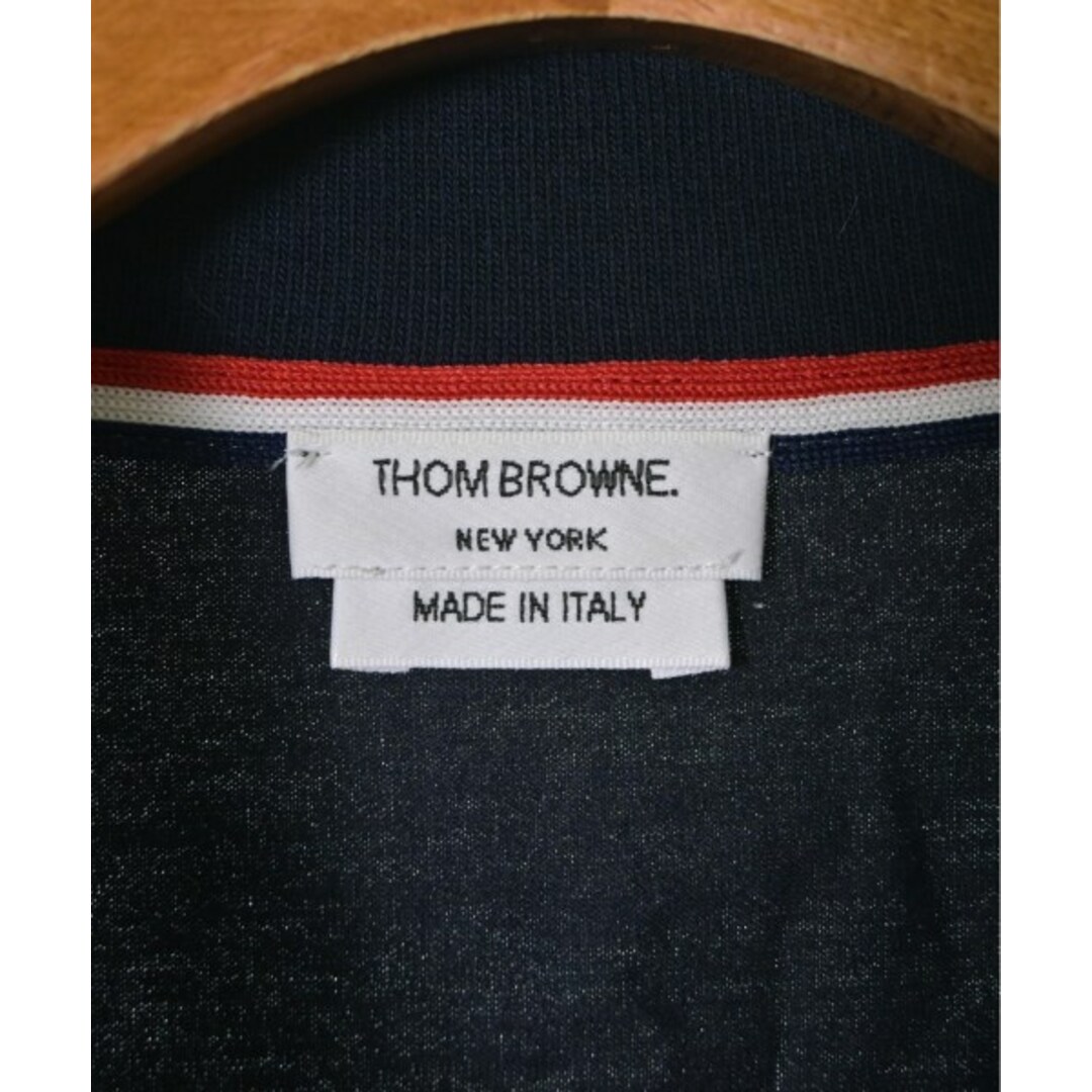 THOM BROWNE(トムブラウン)のTHOM BROWNE トムブラウン Tシャツ・カットソー 0(XS位) 紺 【古着】【中古】 メンズのトップス(Tシャツ/カットソー(半袖/袖なし))の商品写真