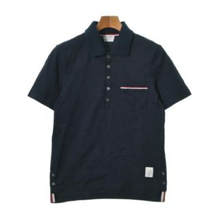 トムブラウン(THOM BROWNE)のTHOM BROWNE トムブラウン Tシャツ・カットソー 0(XS位) 紺 【古着】【中古】(Tシャツ/カットソー(半袖/袖なし))