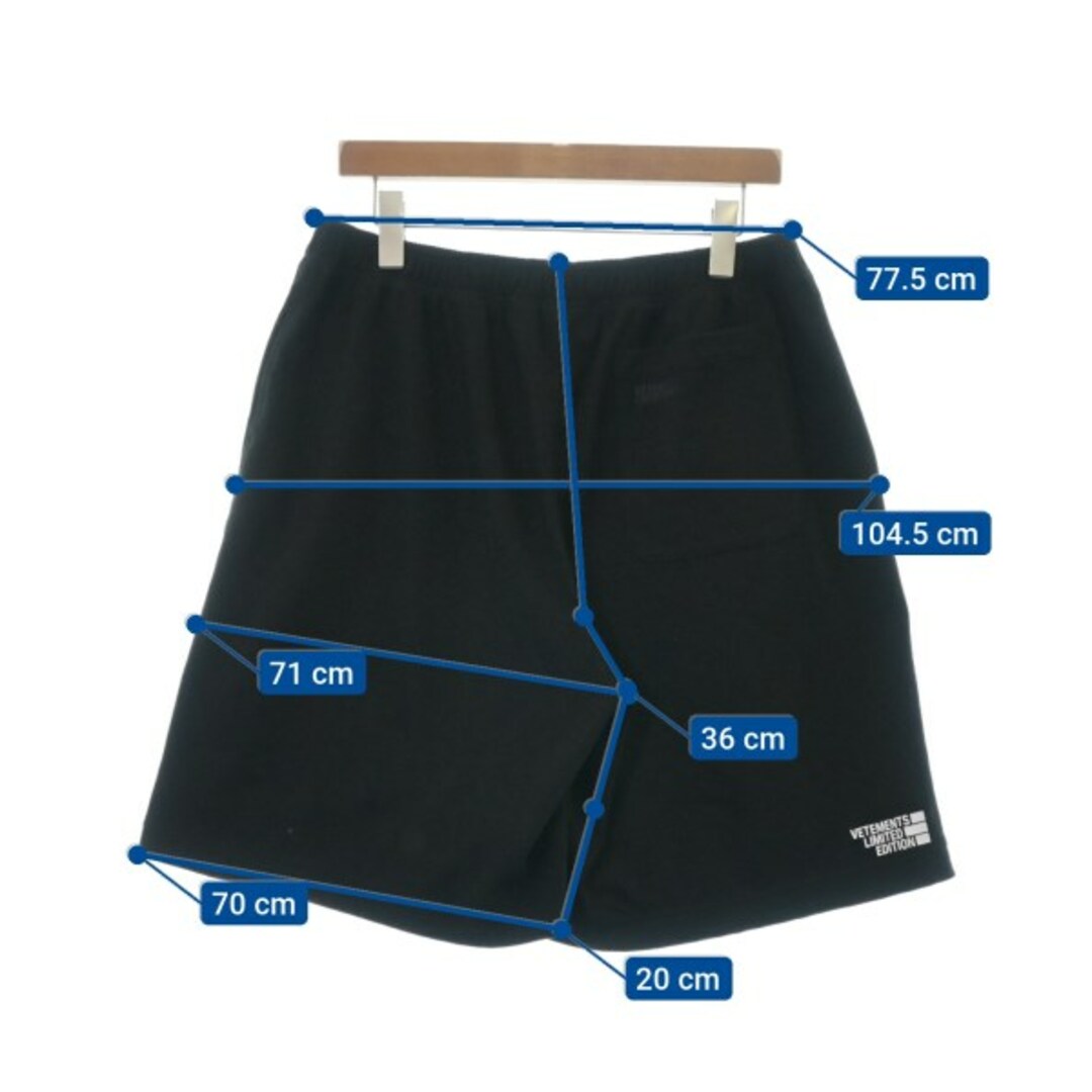 VETEMENTS ヴェトモン ショートパンツ S 黒 【古着】 VETEMENTS ヴェトモン ショートパンツ S 黒 【古着】