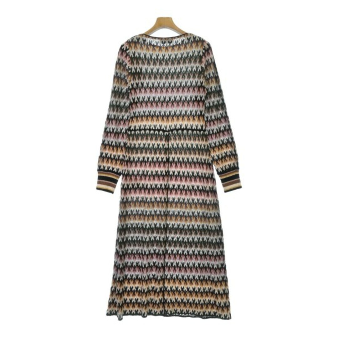 MISSONI(ミッソーニ)のMISSONI ミッソーニ ワンピース 40(M位) 黒x白xピンク等(総柄) 【古着】【中古】 レディースのワンピース(ひざ丈ワンピース)の商品写真