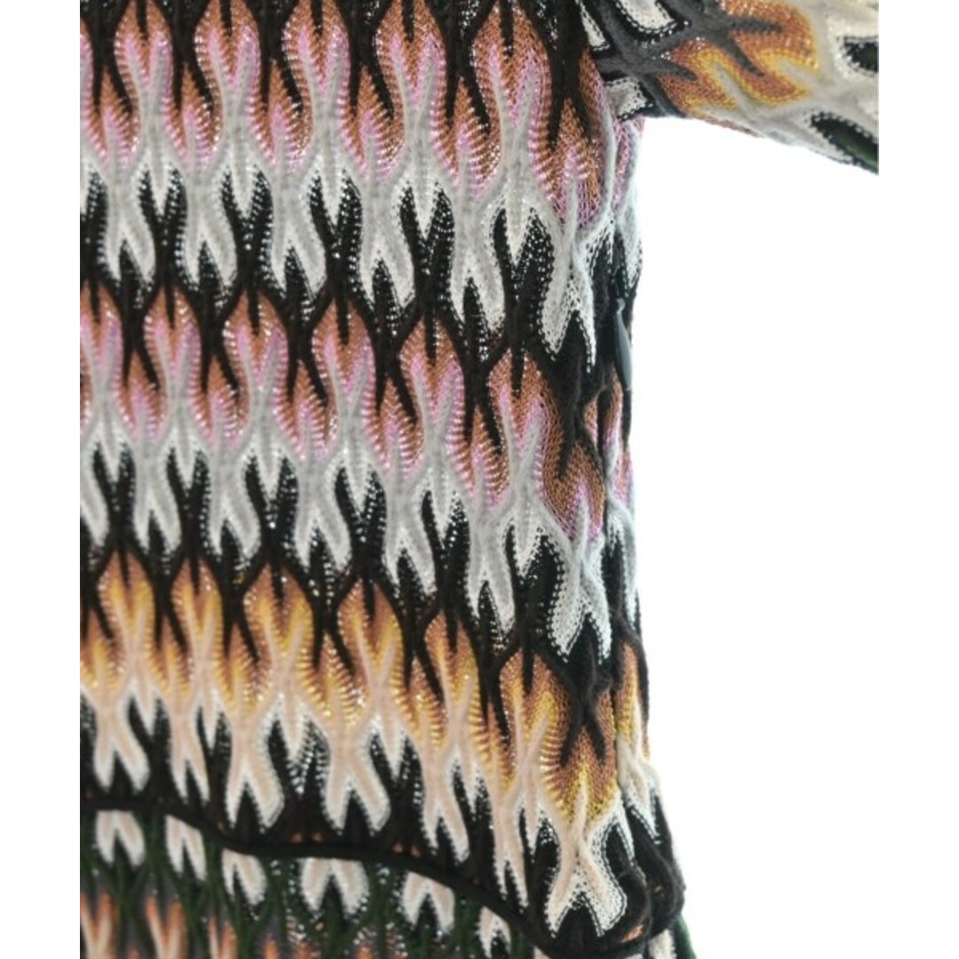 MISSONI(ミッソーニ)のMISSONI ミッソーニ ワンピース 40(M位) 黒x白xピンク等(総柄) 【古着】【中古】 レディースのワンピース(ひざ丈ワンピース)の商品写真