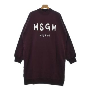 エムエスジイエム(MSGM)のMSGM エムエスジーエム ワンピース S エンジ 【古着】【中古】(ひざ丈ワンピース)