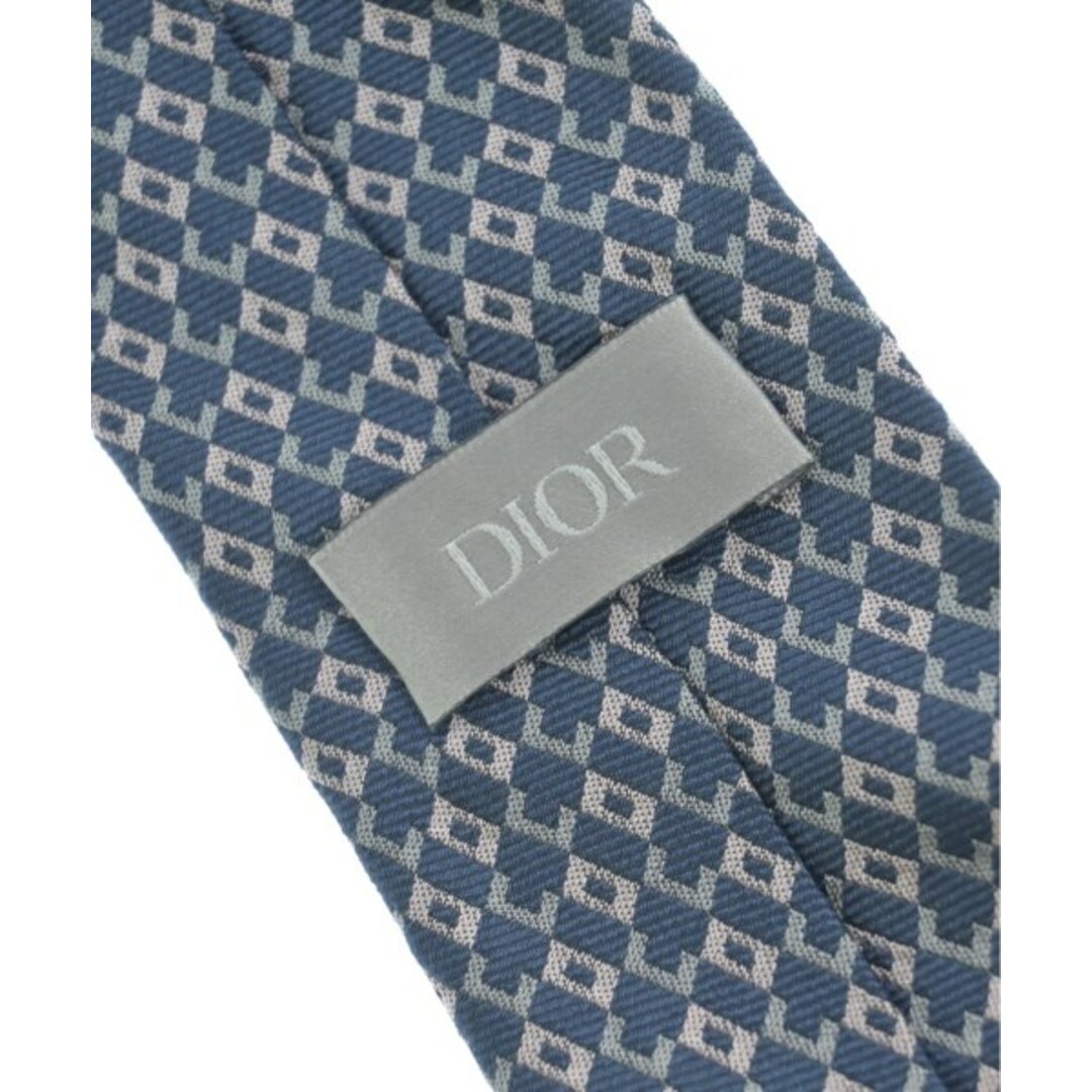 DIOR HOMME(ディオールオム)のDior Homme ディオールオム ネクタイ - 紺xグレーxピンク(総柄) 【古着】【中古】 メンズのファッション小物(ネクタイ)の商品写真