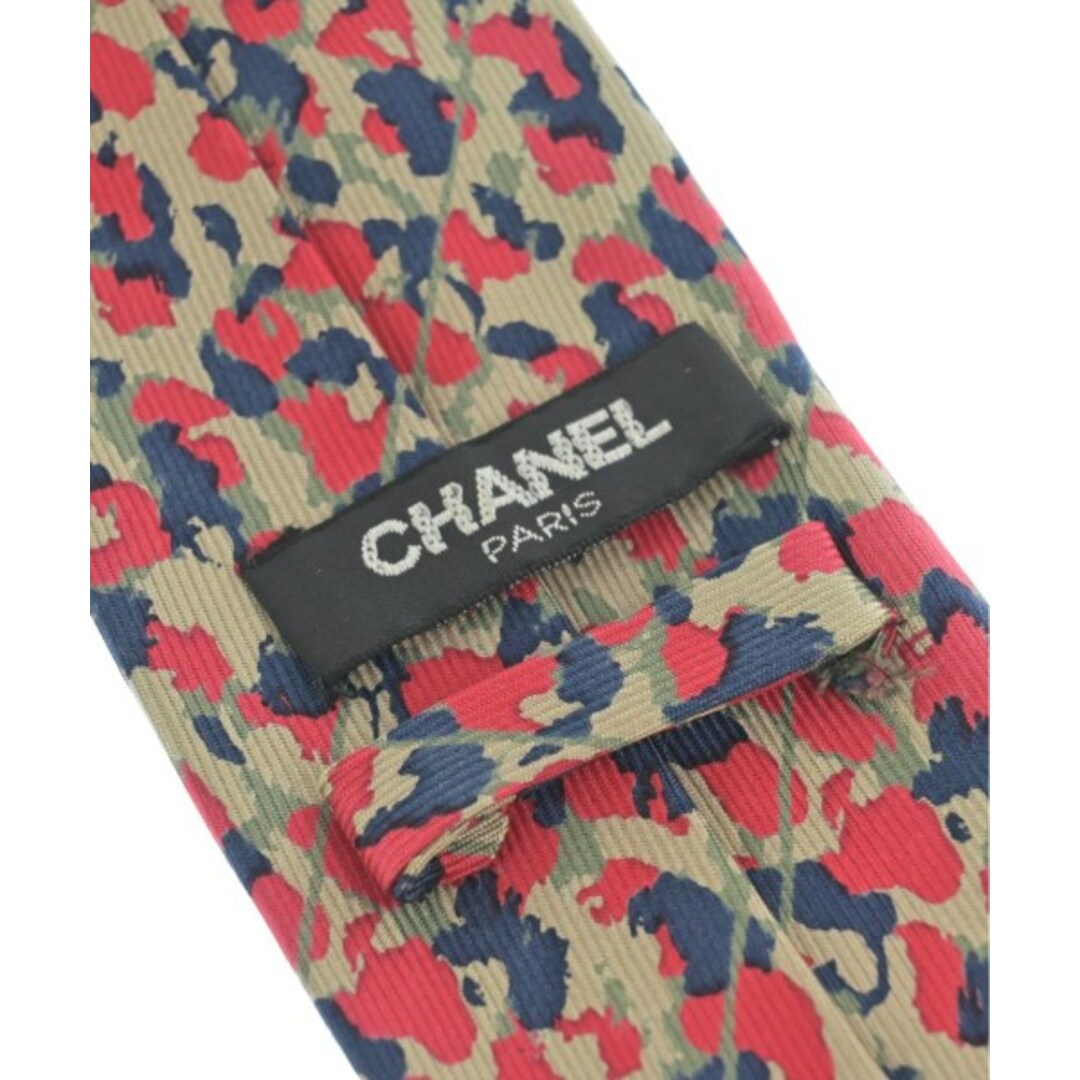 CHANEL(シャネル)のCHANEL シャネル ネクタイ - ベージュx赤x青等(総柄) 【古着】【中古】 メンズのファッション小物(ネクタイ)の商品写真