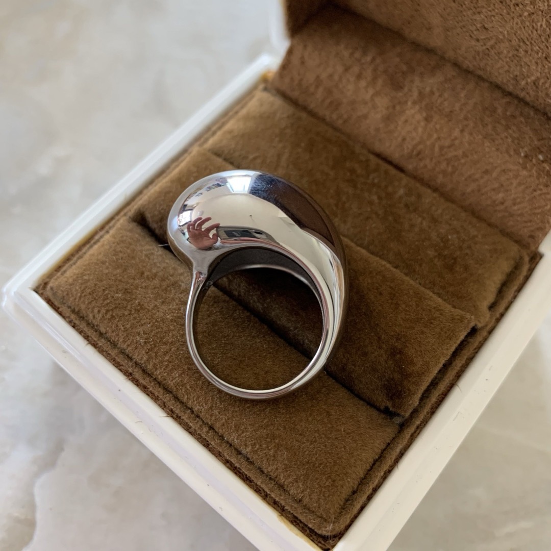 stainless 14号　ぷっくりデザイン　リング　指輪　ステンレス　シルバー レディースのアクセサリー(リング(指輪))の商品写真