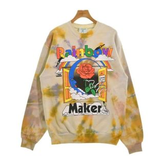 Online Ceramics スウェット M グレー系x黄xピンク等(総柄) 【古着】【中古】(スウェット)