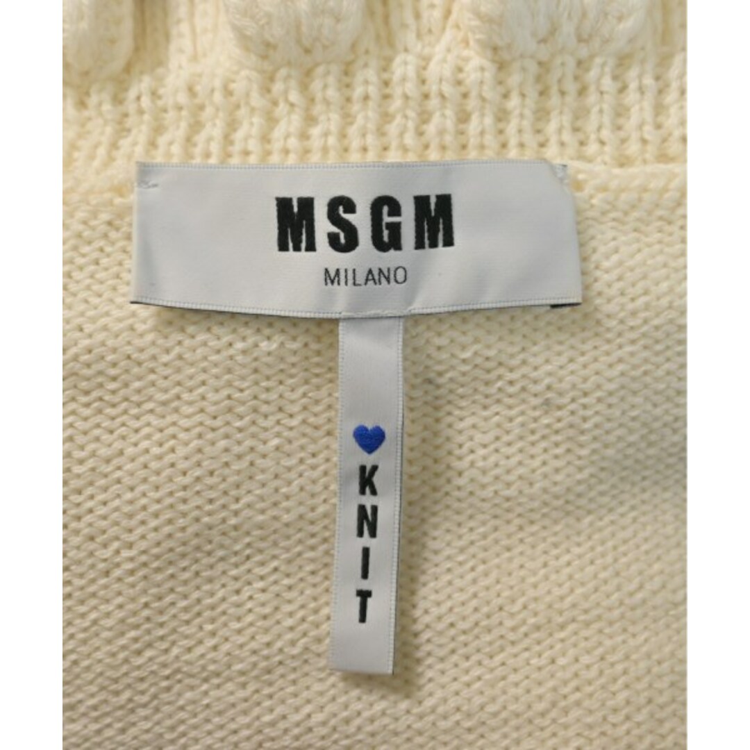 MSGM(エムエスジイエム)のMSGM エムエスジーエム ニット・セーター XS 白 【古着】【中古】 レディースのトップス(ニット/セーター)の商品写真