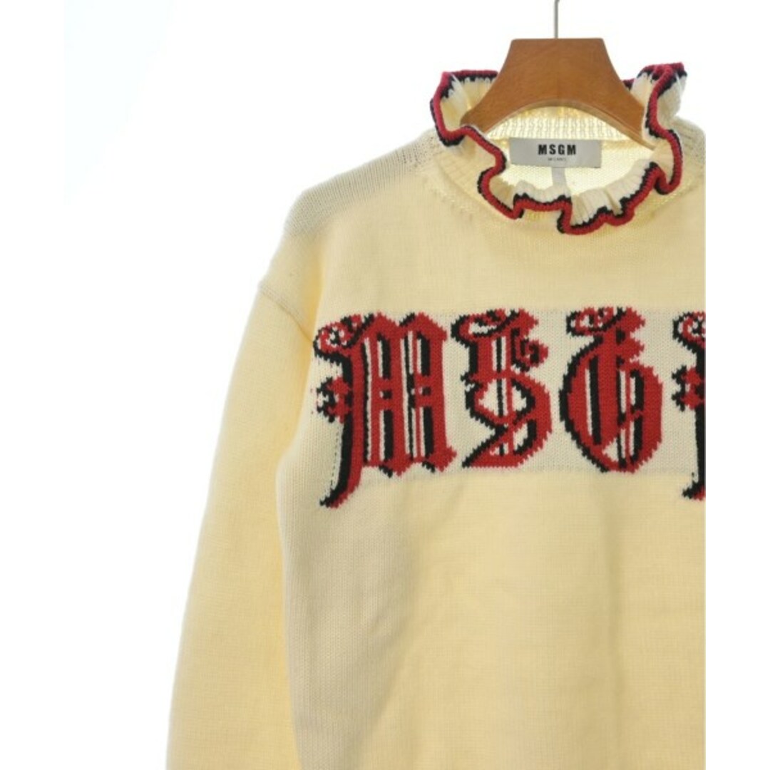 MSGM(エムエスジイエム)のMSGM エムエスジーエム ニット・セーター XS 白 【古着】【中古】 レディースのトップス(ニット/セーター)の商品写真