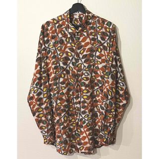 ヴィンテージ(VINTAGE)の【VINTAGE】KIKIT / 総柄シルクシャツ /SIZE:XL /リーフ柄(シャツ)