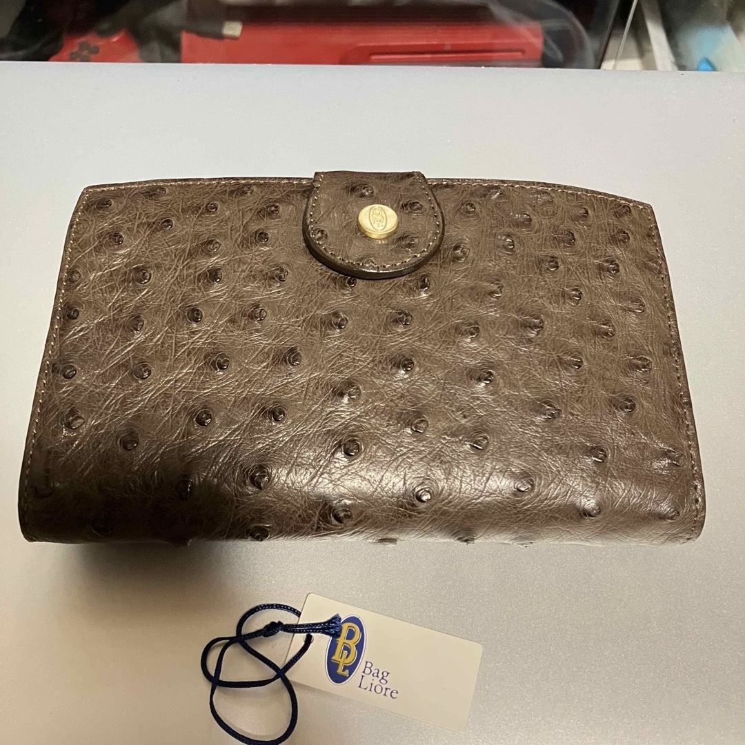 未使用品】【Bag Liore / バグリオ】 オーストリッチ / 折り財布 未使用品】【Bag Liore / バグリオ】 オーストリッチ / 折り財布