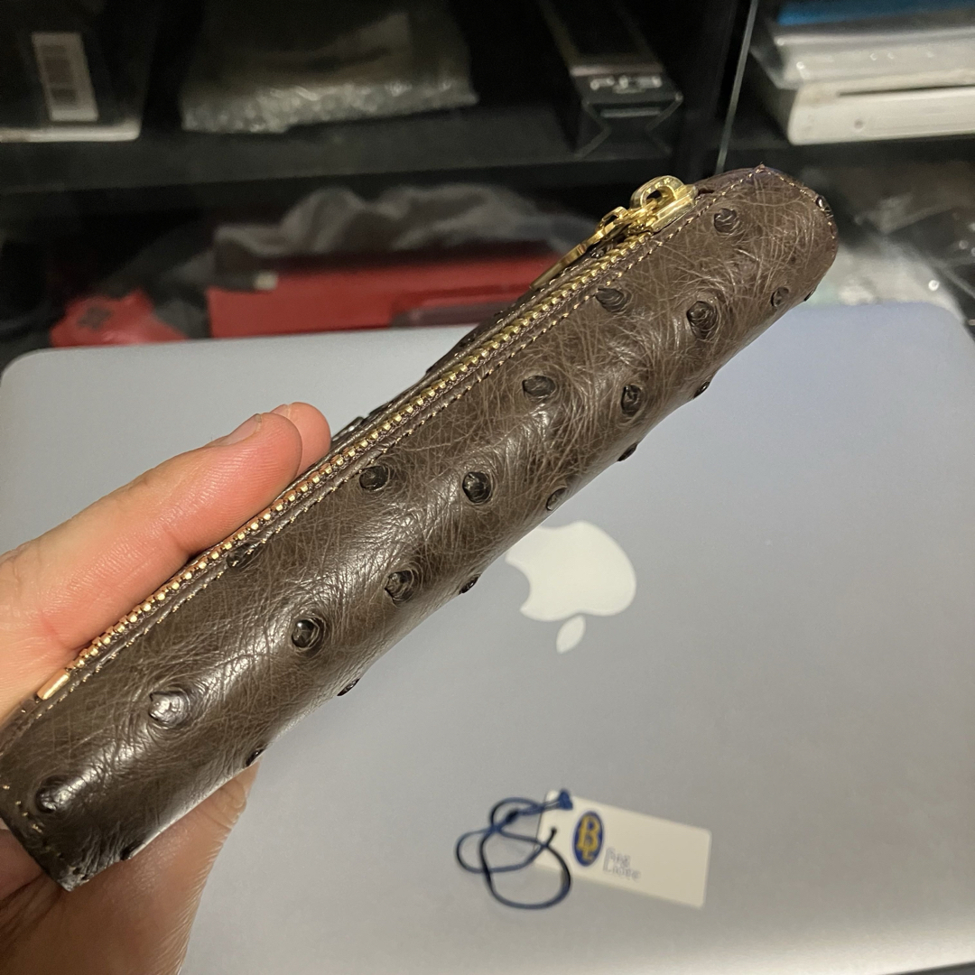 未使用品】【Bag Liore / バグリオ】 オーストリッチ / 折り財布 未使用品】【Bag Liore / バグリオ】 オーストリッチ / 折り財布
