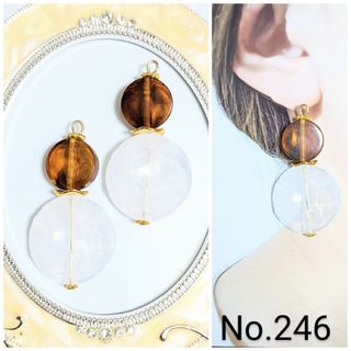 【246】♥1点物♥ハンドメイド　ピアス　イヤリング　アンティーク(ピアス)