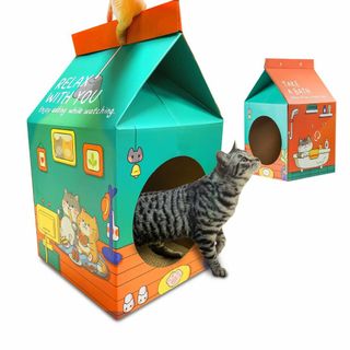 WININMETA 猫ハウス ダンボール ベッド 猫 ベッド 猫爪とぎ ベッド (猫)