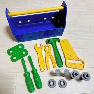 グリーントイズ(green toys)のgreen toys ツールセット ブルー グリーン イエロー　 おもちゃ 工具(知育玩具)