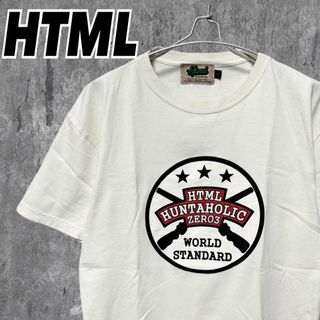 エイチティーエムエル(html)のHTML ヴィンテージプリントロゴTシャツ アメカジ ビッグシルエット L(Tシャツ/カットソー(半袖/袖なし))