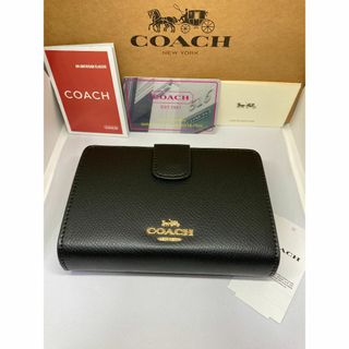 コーチ(COACH)のCOACH　コーチ　F53436　二つ折り財布　ラグジュアリー　IMBLK(財布)