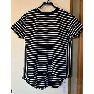 ニジュウサンク(23区)の新品　23区レギュラーサイズ　コットンビックシルエットボーダーTシャツ(Tシャツ/カットソー(半袖/袖なし))