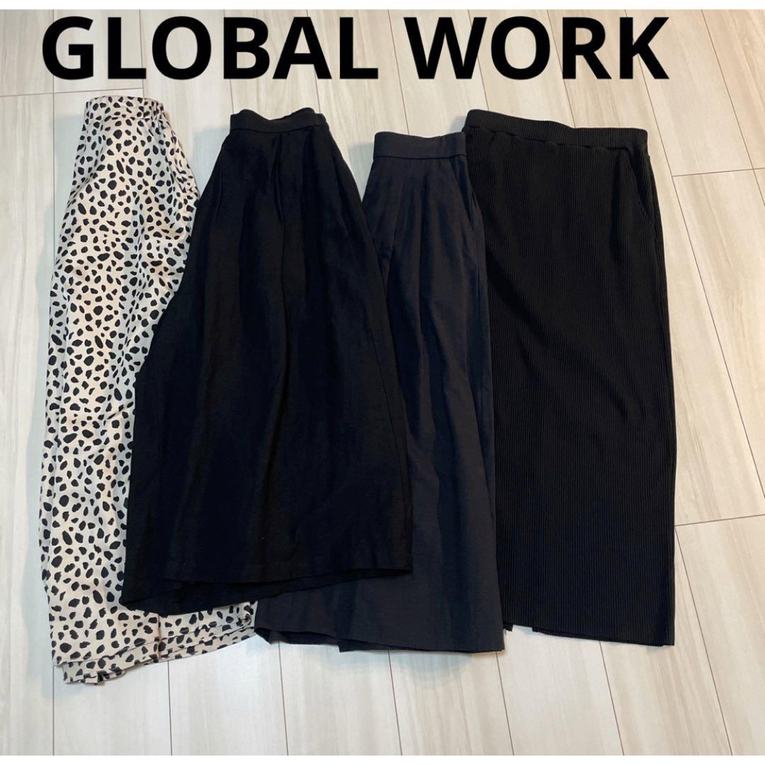GLOBAL WORK(グローバルワーク)のGLOBAL WORK レディース　リネン　スカート　フレアパンツ　4点セット レディースのパンツ(カジュアルパンツ)の商品写真