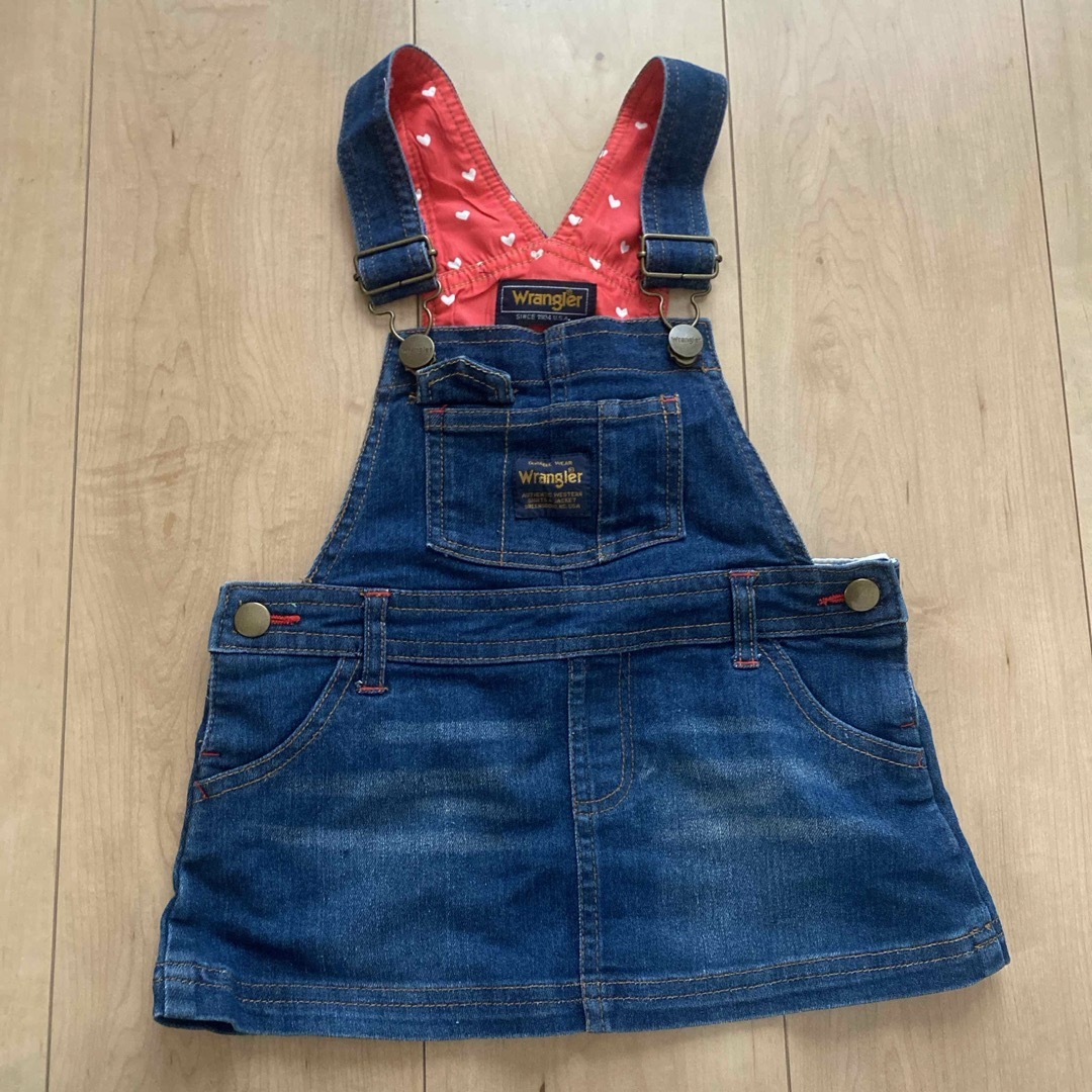 Wrangler(ラングラー)のWrangler キッズ　デニム　ジャンスカ キッズ/ベビー/マタニティのキッズ服女の子用(90cm~)(ワンピース)の商品写真