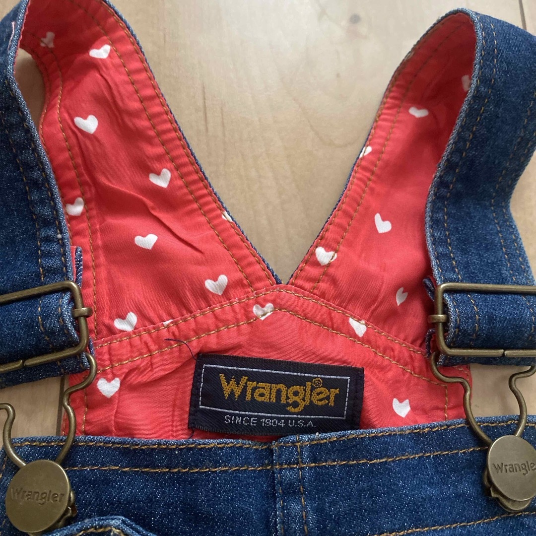 Wrangler(ラングラー)のWrangler キッズ　デニム　ジャンスカ キッズ/ベビー/マタニティのキッズ服女の子用(90cm~)(ワンピース)の商品写真