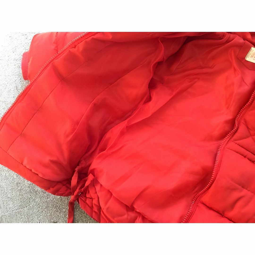 F9012キッズコート　赤　120cm キッズ/ベビー/マタニティのキッズ服女の子用(90cm~)(コート)の商品写真