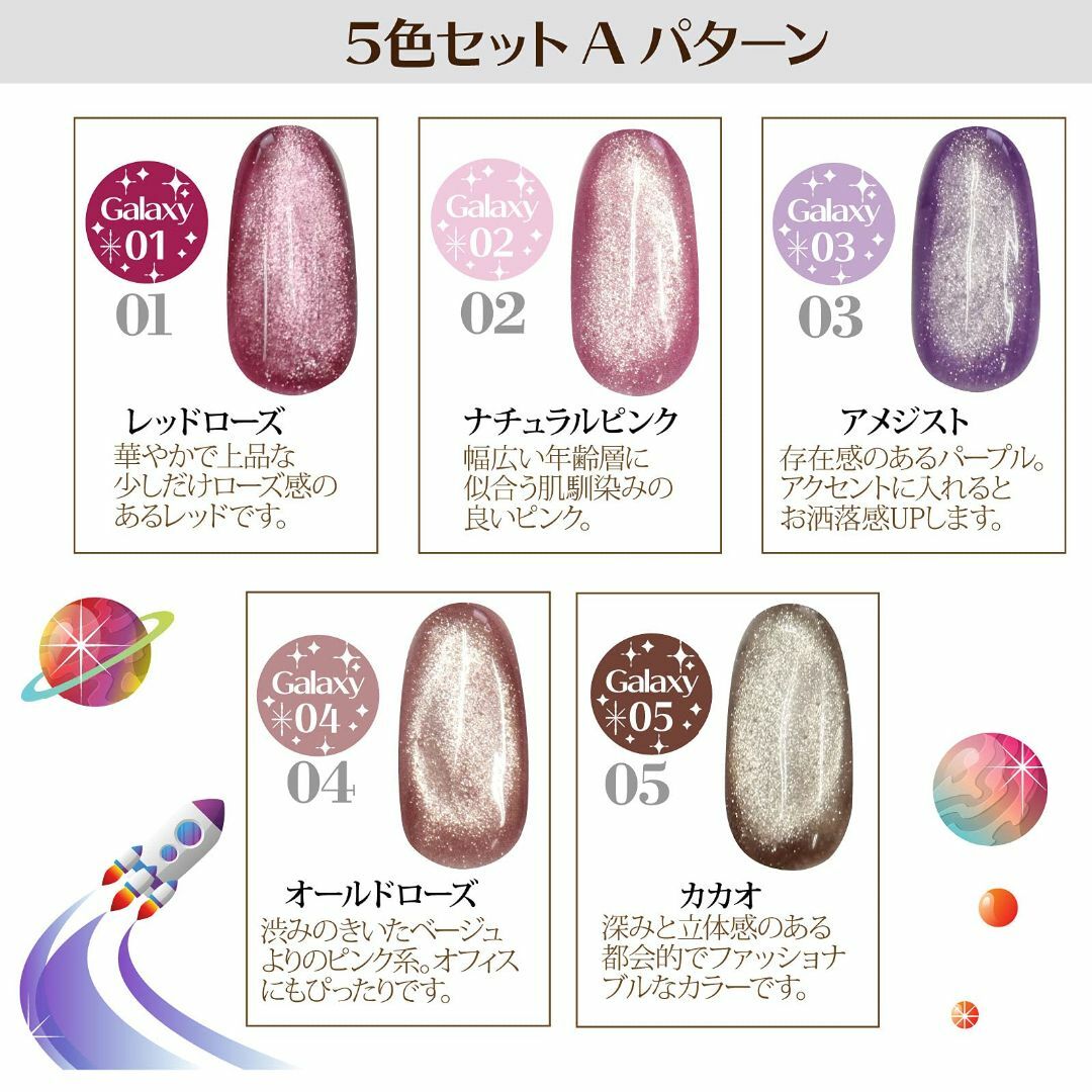 Nail Recipeネイルレシピ カラージェル ギャラクシー マグネットジェル コスメ/美容のネイル(ネイルケア)の商品写真