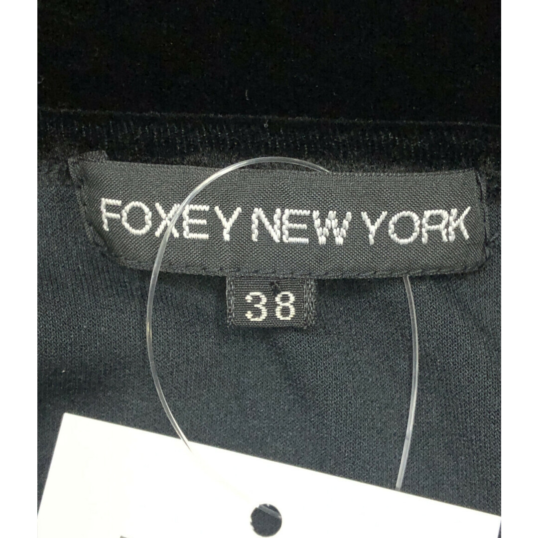 FOXEY(フォクシー)の美品 フォクシー 半袖ブラウス ベロア生地 裾フリル レディース 38 レディースのトップス(シャツ/ブラウス(長袖/七分))の商品写真