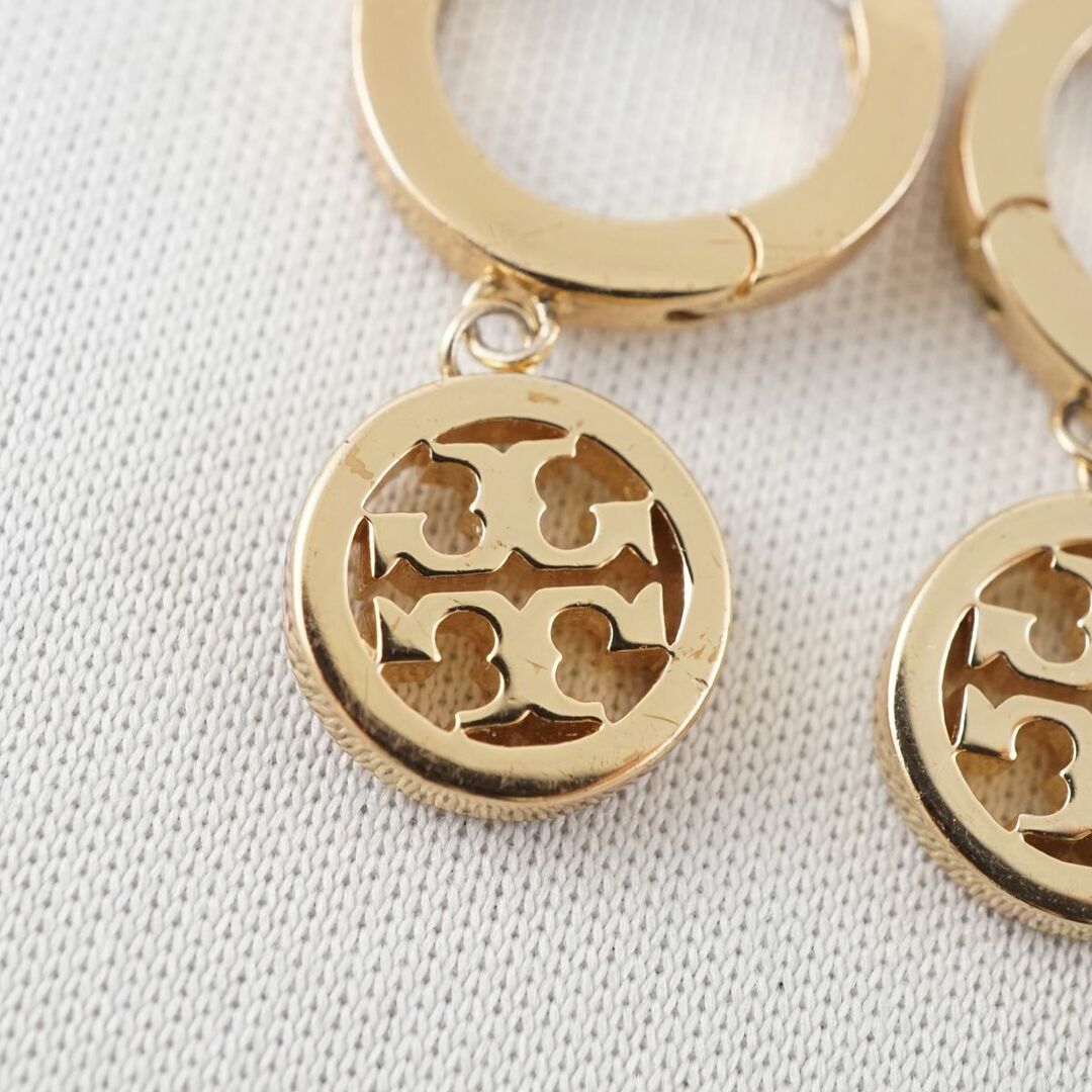 Tory Burch(トリーバーチ)のTORY BURCH トリーバーチ ピアス USED美品 ミラー パヴェ フープピアス アクセサリー KR X5247 レディースのアクセサリー(ネックレス)の商品写真