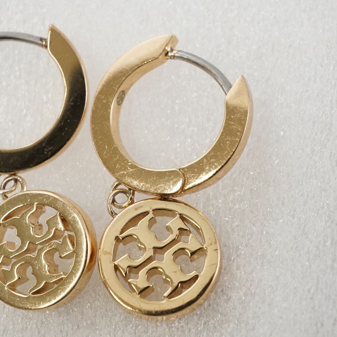 Tory Burch(トリーバーチ)のTORY BURCH トリーバーチ ピアス USED美品 ミラー パヴェ フープピアス アクセサリー KR X5247 レディースのアクセサリー(ネックレス)の商品写真