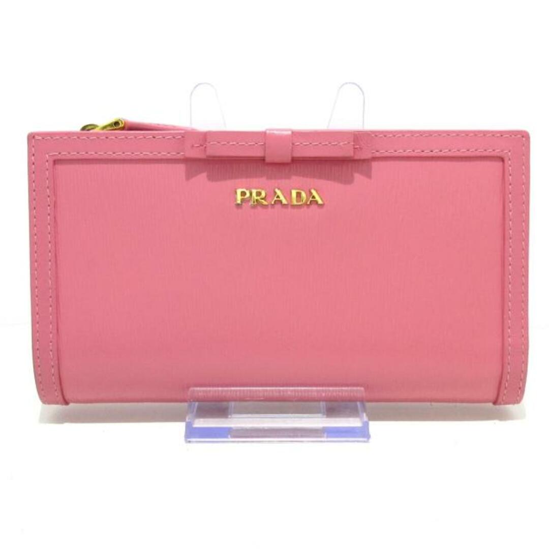 PRADA(プラダ)のPRADA(プラダ) 長財布 - ピンク リボン サフィアーノレザー レディースのファッション小物(財布)の商品写真