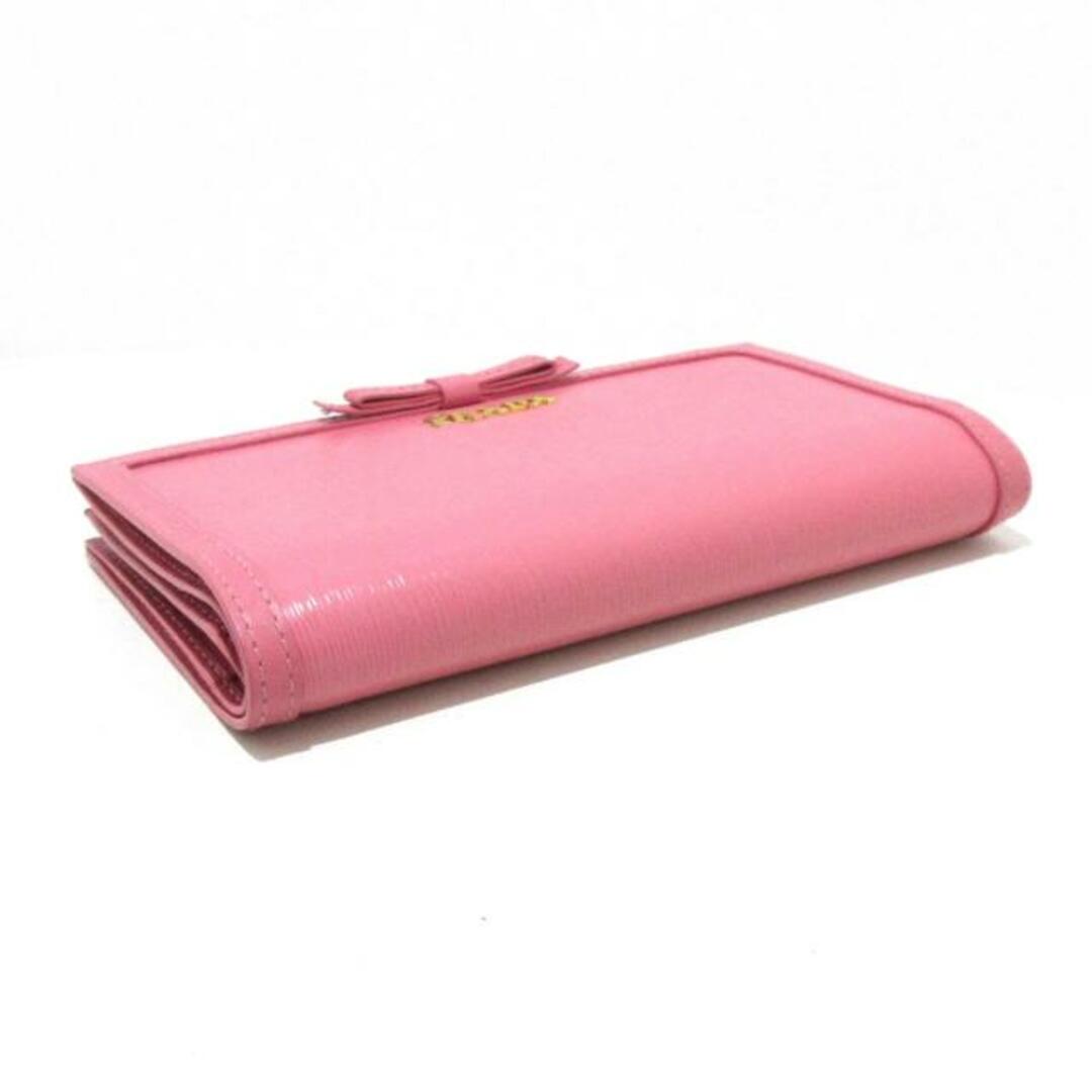 PRADA(プラダ)のPRADA(プラダ) 長財布 - ピンク リボン サフィアーノレザー レディースのファッション小物(財布)の商品写真