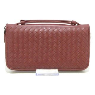 ボッテガヴェネタ(Bottega Veneta)のBOTTEGA VENETA(ボッテガヴェネタ) 財布美品  イントレチャート ブラウン ラウンドファスナー/ハンドル付き レザー(財布)