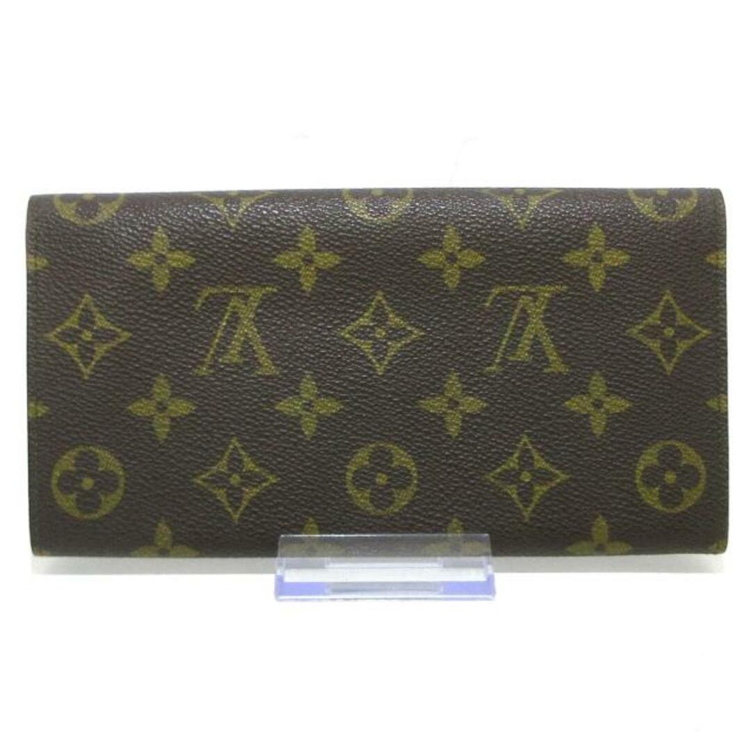 LOUIS VUITTON(ルイヴィトン)のLOUIS VUITTON(ルイヴィトン) 長財布 モノグラム ポシェット・ポルト モネ クレディ M61725(旧型) ■外側　⇒　モノグラム・キャンバス■内側　⇒　クロスグレインレザー レディースのファッション小物(財布)の商品写真