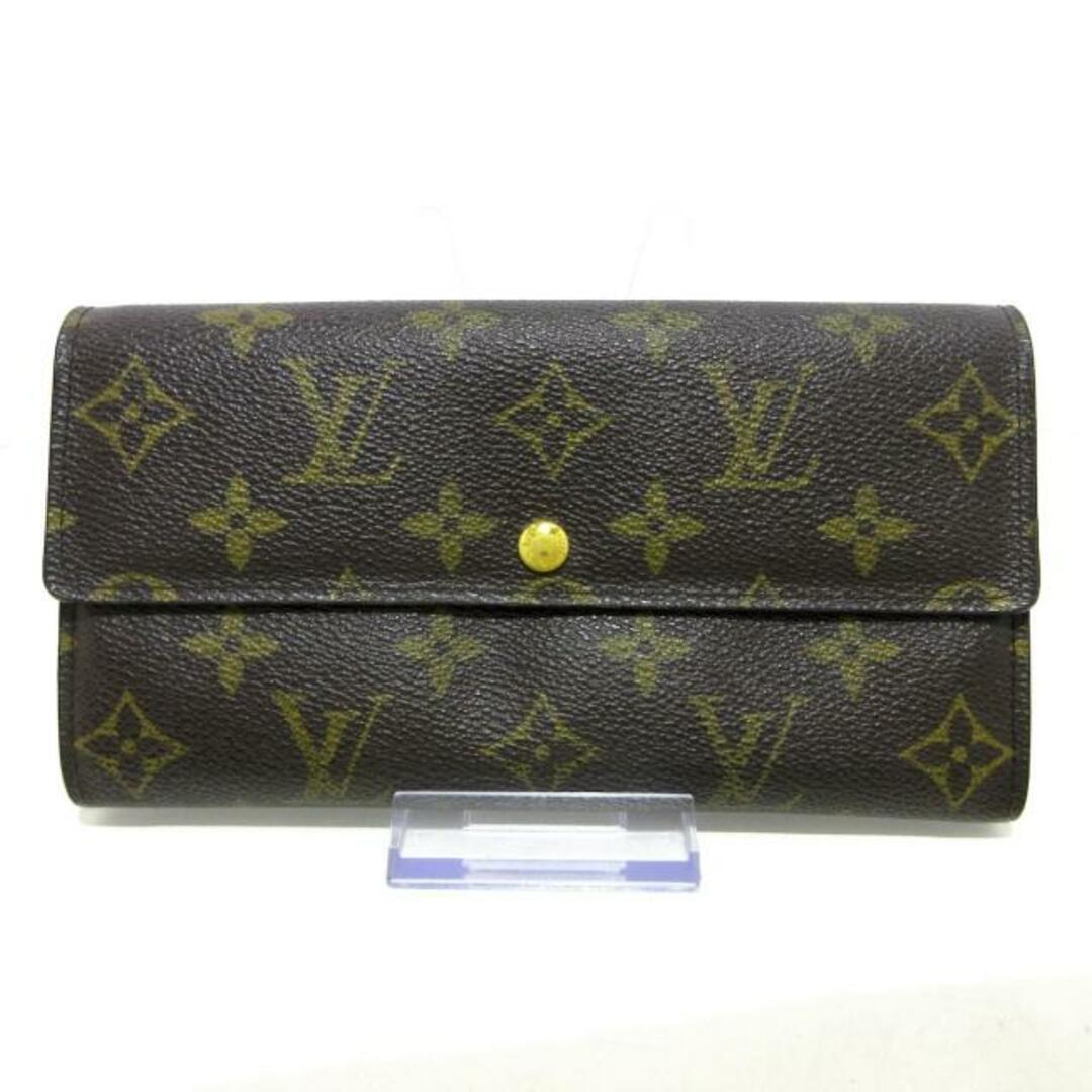 LOUIS VUITTON(ルイヴィトン)のLOUIS VUITTON(ルイヴィトン) 長財布 モノグラム ポシェット・ポルト モネ クレディ M61725 ■外側　⇒　モノグラム・キャンバス■内側　⇒　クロスグレインレザー レディースのファッション小物(財布)の商品写真