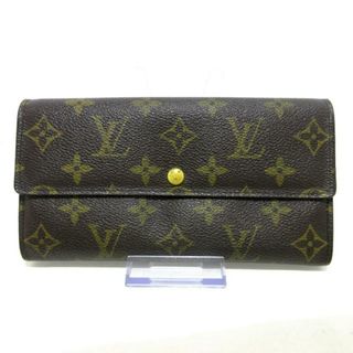 ルイヴィトン(LOUIS VUITTON)のLOUIS VUITTON(ルイヴィトン) 長財布 モノグラム ポシェット・ポルト モネ クレディ M61725 ■外側　⇒　モノグラム・キャンバス■内側　⇒　クロスグレインレザー(財布)